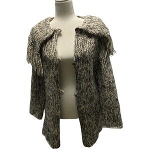 Belvedere Wool Marled Cardigan Small